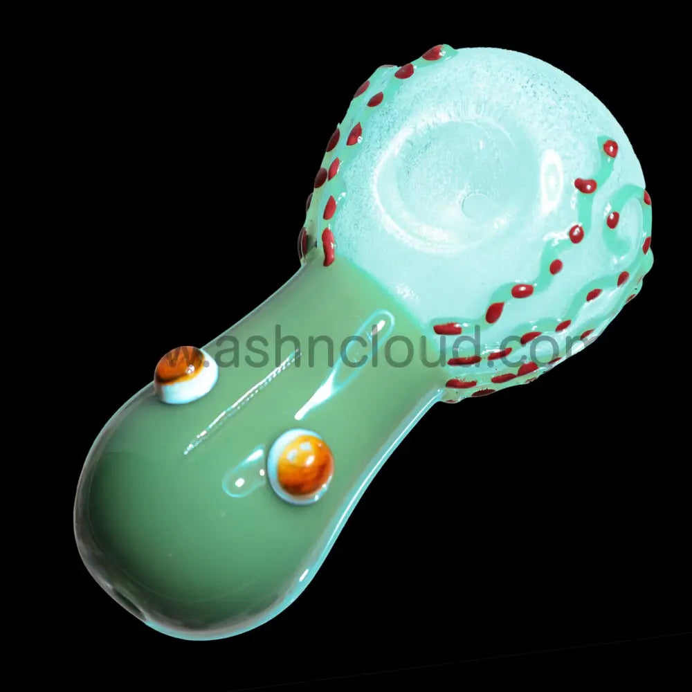 5 In - Monster Multicolor Glow Dark Spoon Hand Pipe