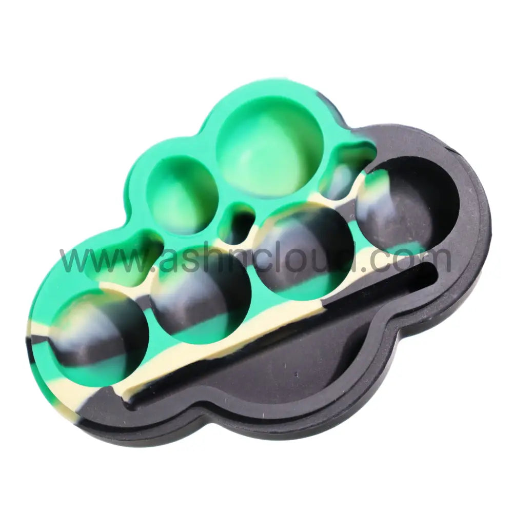 5 In - Multicolor Cloud Silicone Container