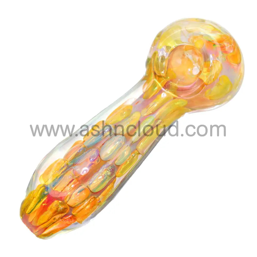 5 In - Multicolor Doted Implosion Glass Spoon Hand Pipe Fancy