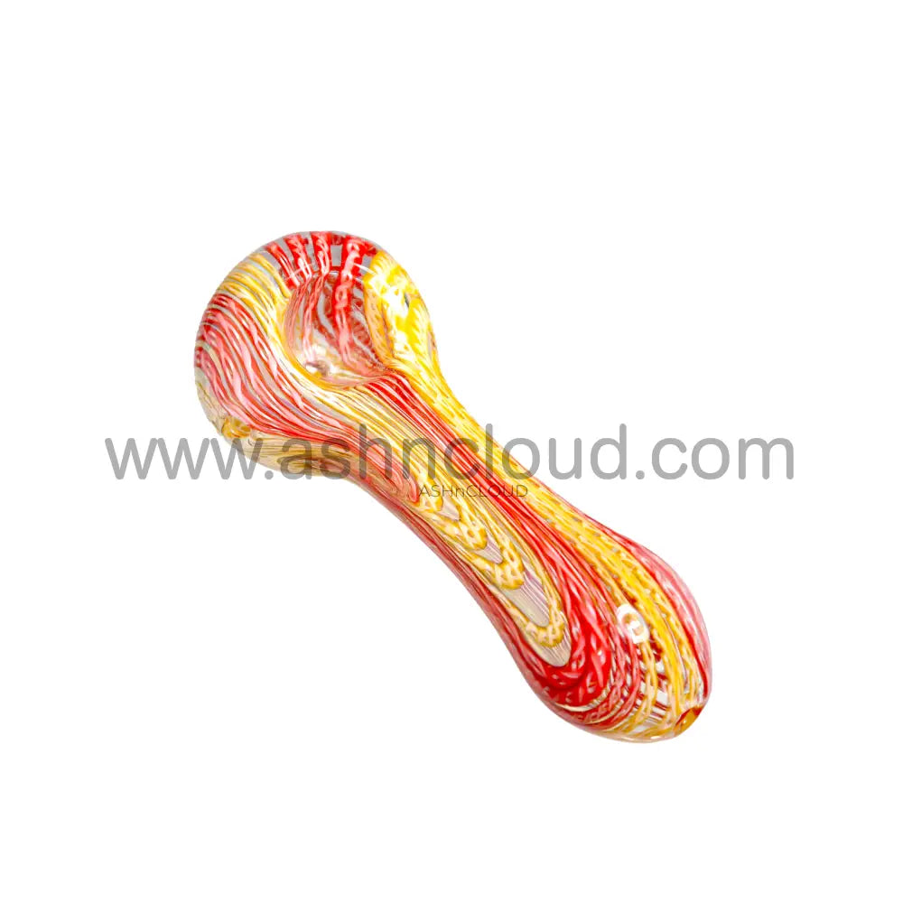 5 In - Multicolor Glass Hand Pipe Spoon