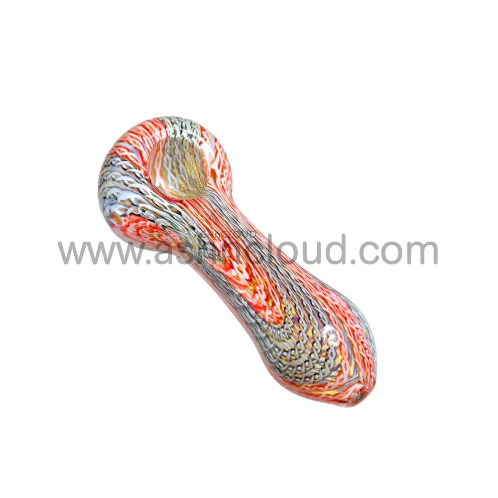 5 In - Multicolor Glass Hand Pipe Spoon