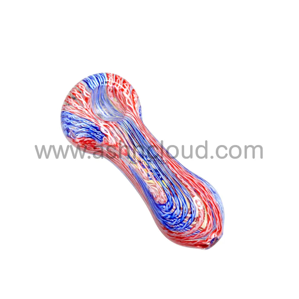 5 In - Multicolor Glass Hand Pipe Spoon