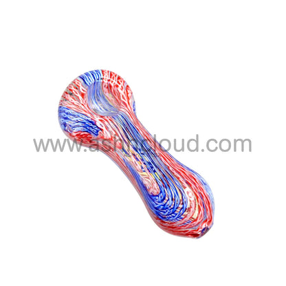 5 In - Multicolor Glass Hand Pipe Spoon