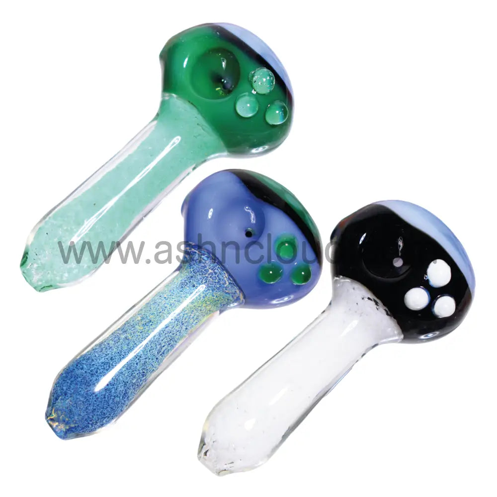 5.5 Inch Textured Prism Glass Spoon Pipe