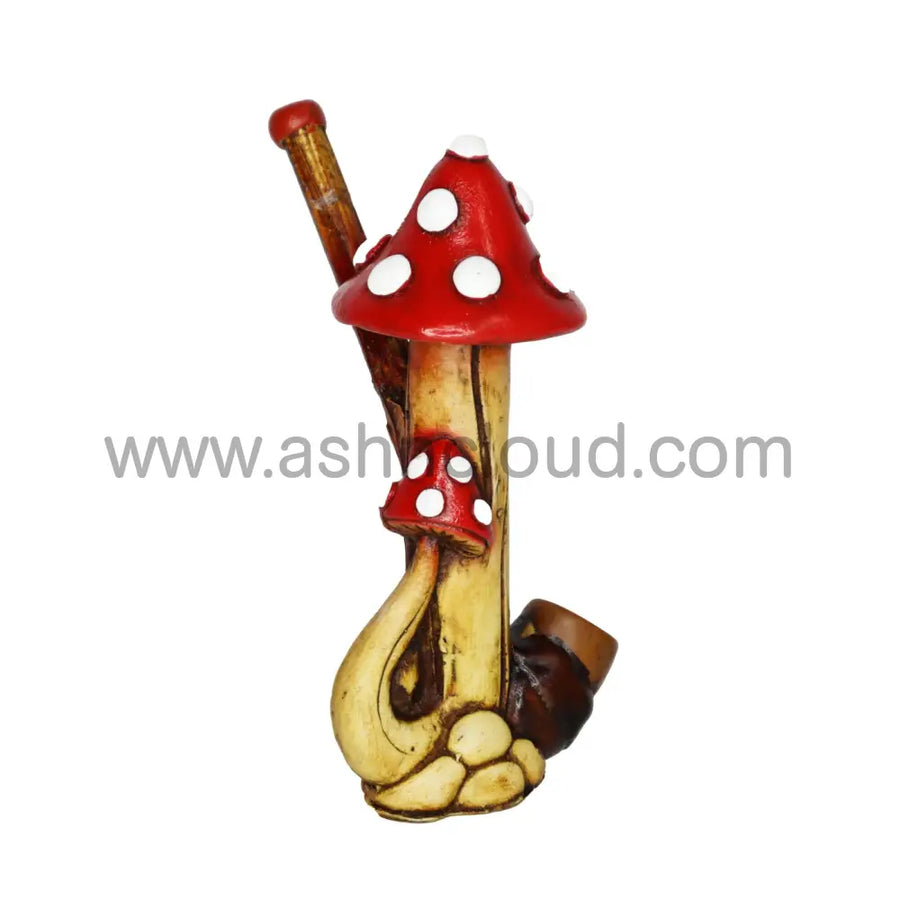5 Inch Mushroom Design Handmade Bong