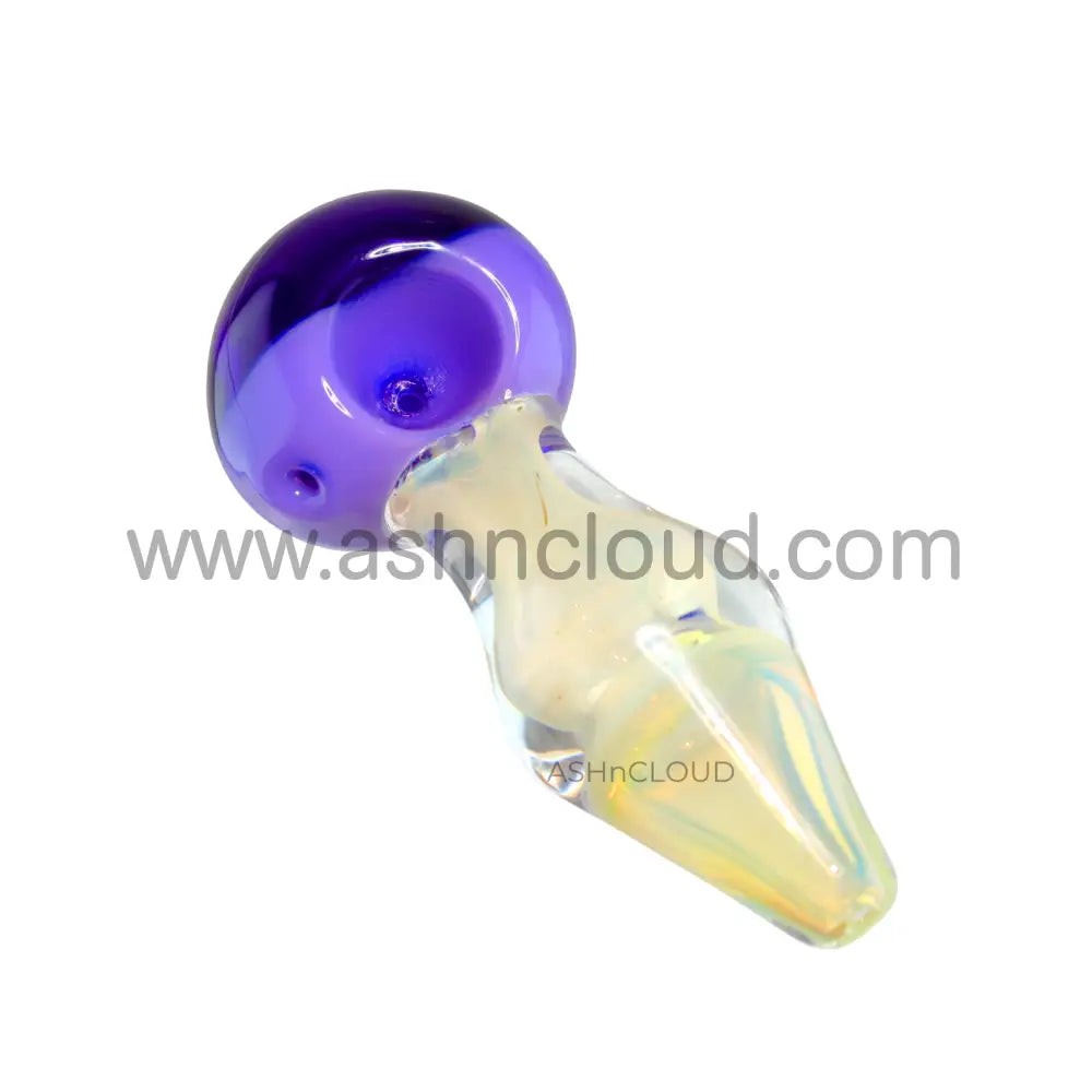 5 In - Pink Handle Hand Pipe Glass Spoon