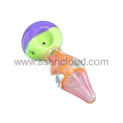 5 In - Pink Handle Hand Pipe Glass Spoon