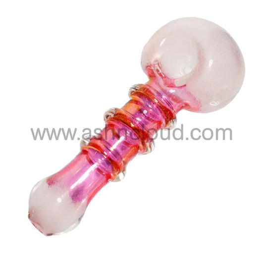 5 In - Pink Straight Glass Hand Pipe Glow The Dark