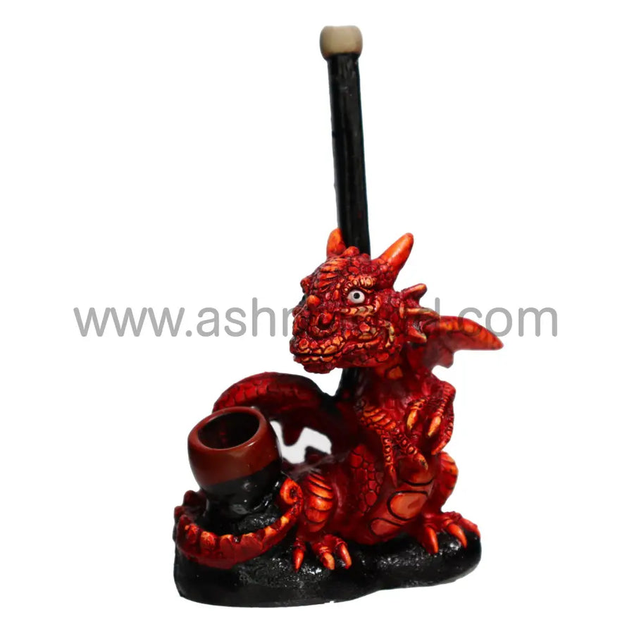 5 Inch Red Dragon Design Bamboo Bong