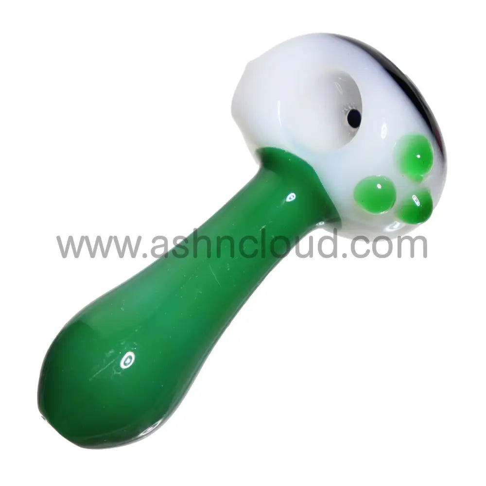 5 In - Reverse Head Colored Handle Hand Pipe Spoon