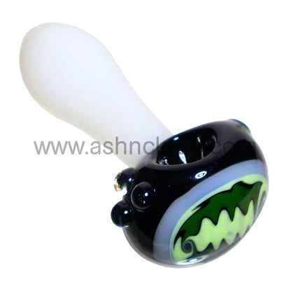 5 In - Reverse Head Colored Handle Hand Pipe Spoon