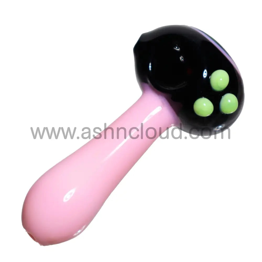 5 In - Reverse Head Colored Handle Hand Pipe Spoon