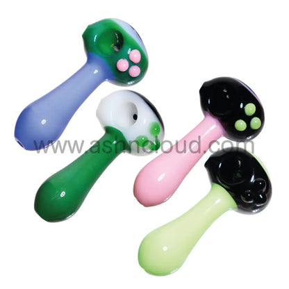 5 In - Reverse Head Colored Handle Hand Pipe Spoon