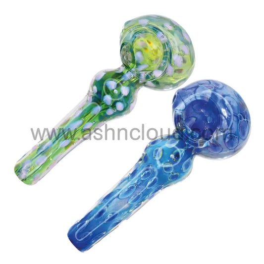 5 In - Slim Fancy Blue/Green Hand Pipe Spoon