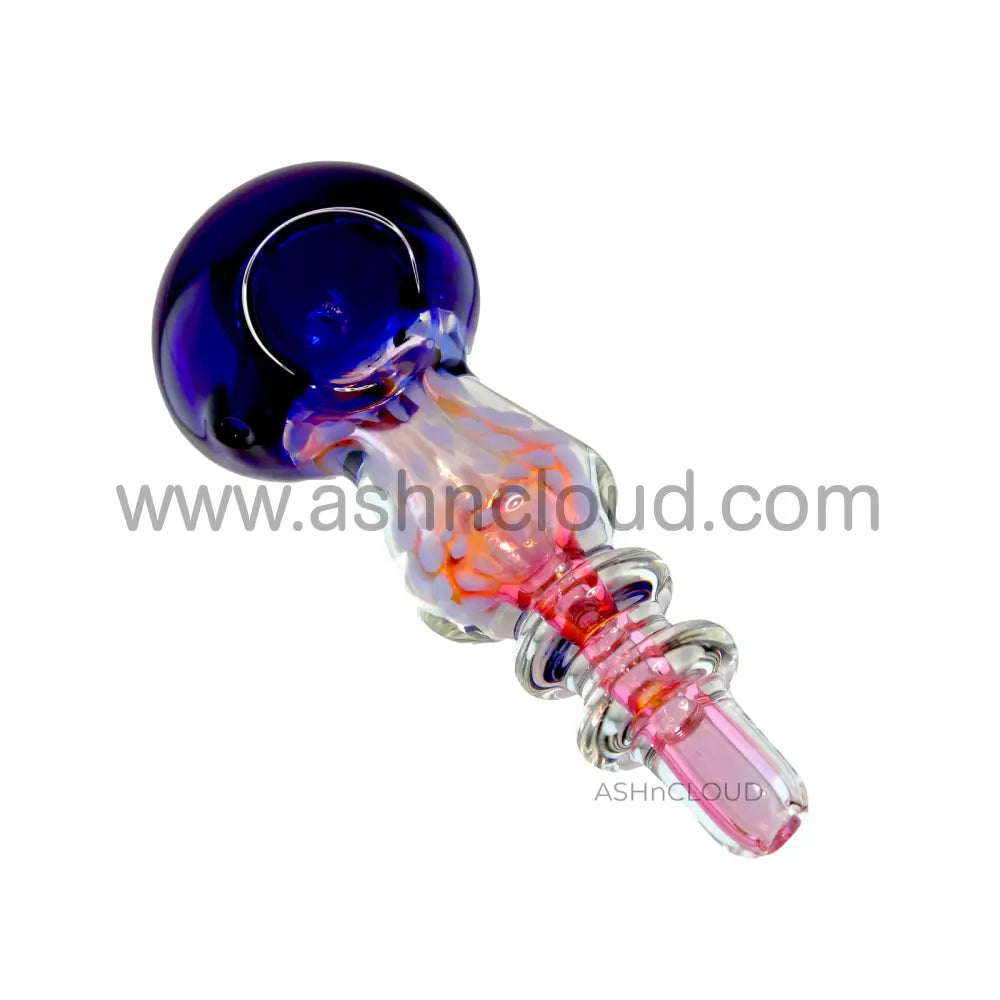 5 In - Slime Colors Showerhead Hand Pipe Glass Spoon