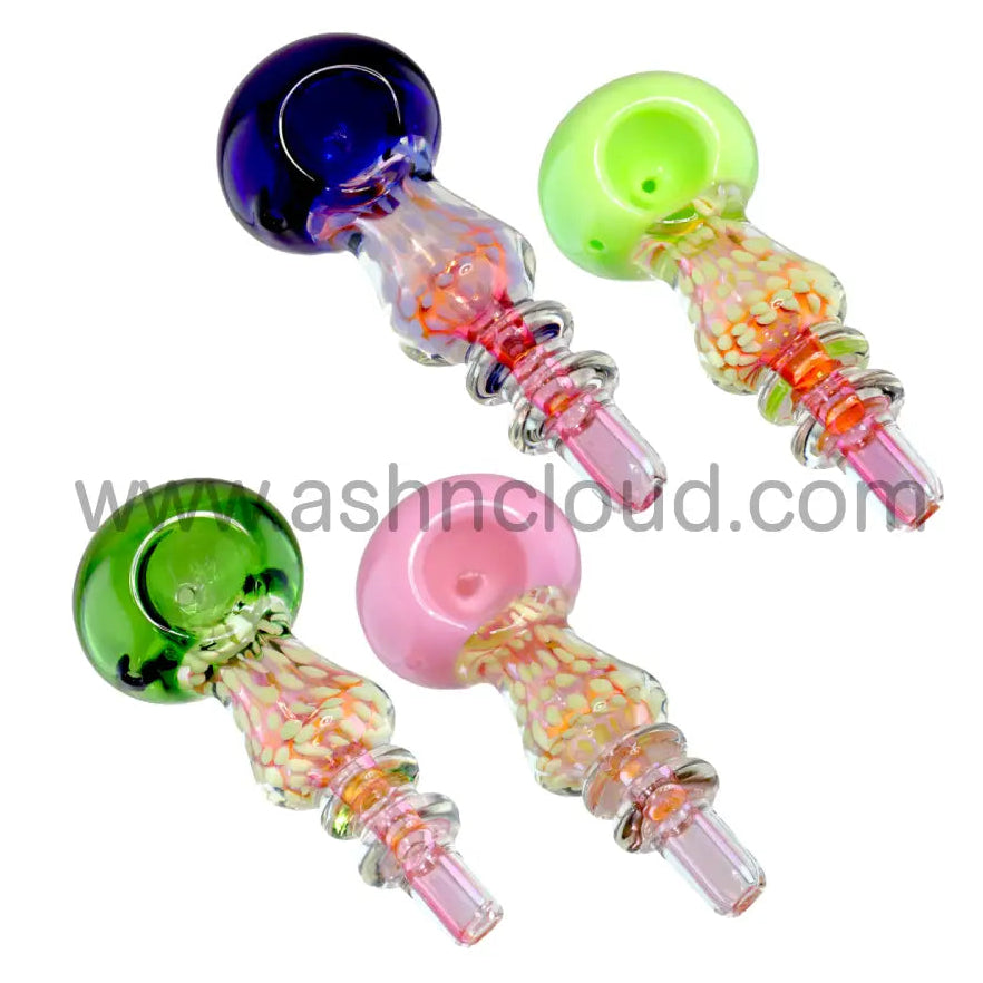 5 Inch Pebble Dot Work Glass Spoon Pipe