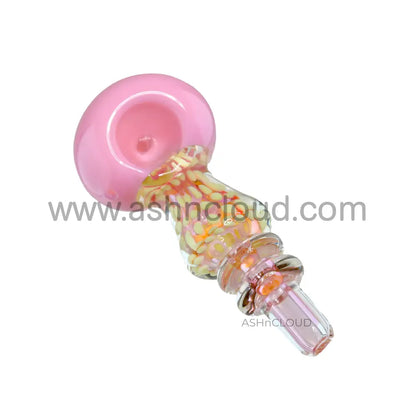 5 In - Slime Colors Showerhead Hand Pipe Glass Spoon