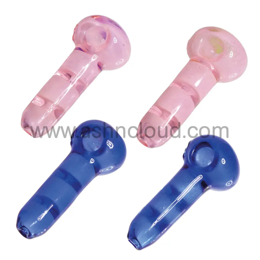 5 Inch Streaky Multicolor Glow-in-the-Dark Spoon Pipe
