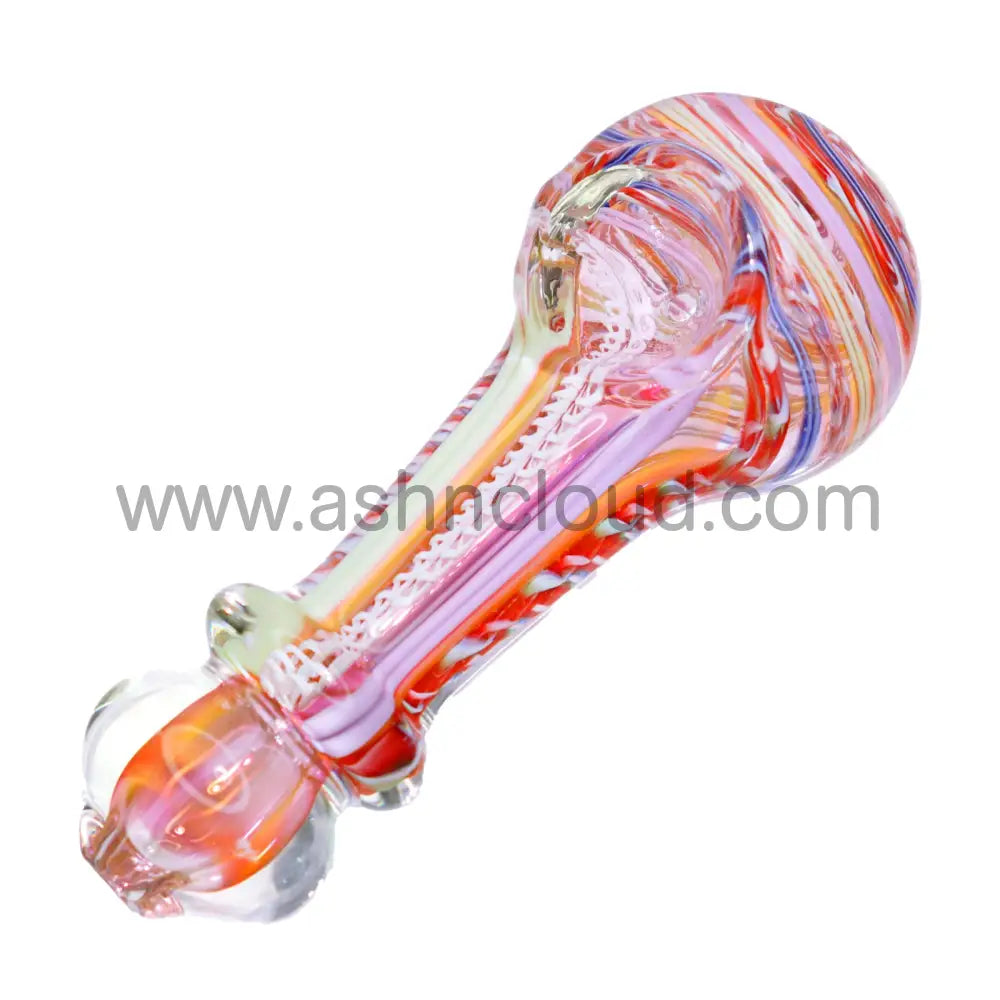5 In - Stylish Multicolor Fancy Handle Spoon Hand Pipe