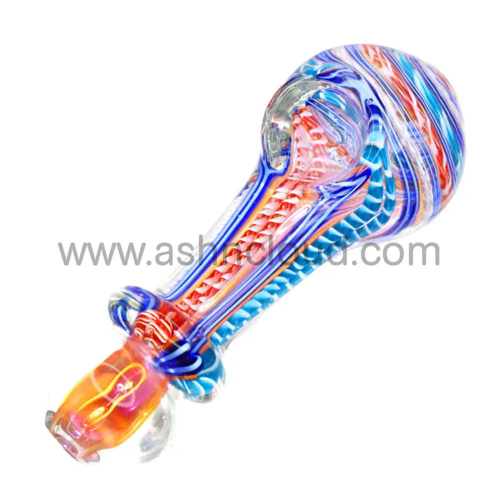 5 In - Stylish Multicolor Fancy Handle Spoon Hand Pipe