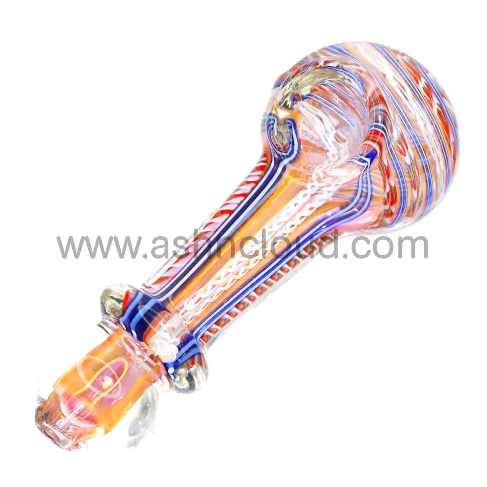 5 In - Stylish Multicolor Fancy Handle Spoon Hand Pipe