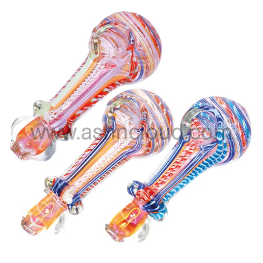 5 In - Stylish Multicolor Fancy Handle Spoon Hand Pipe