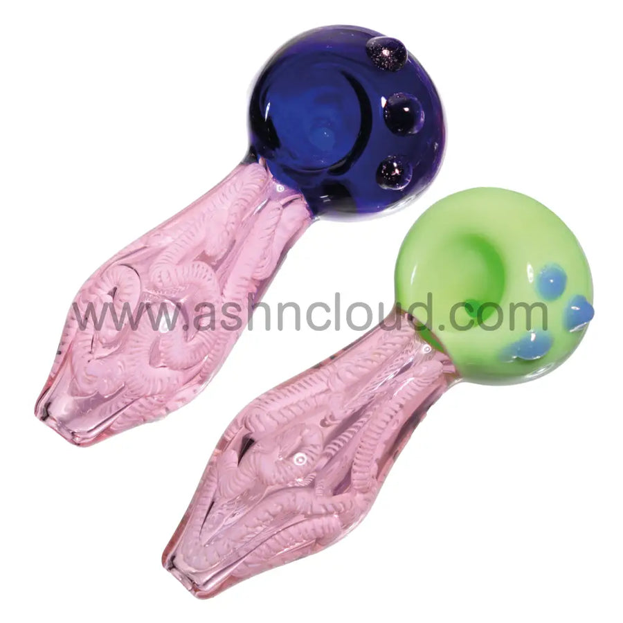 5 Inch Sculpted Coil Glass Spoon Pipe