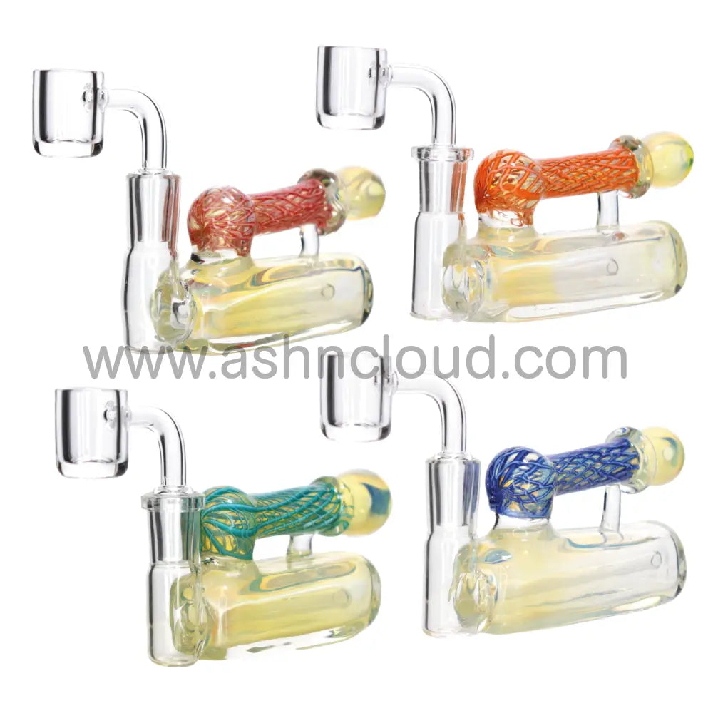 Hybrid Glass Wax Hand Pipe with Quartz Banger