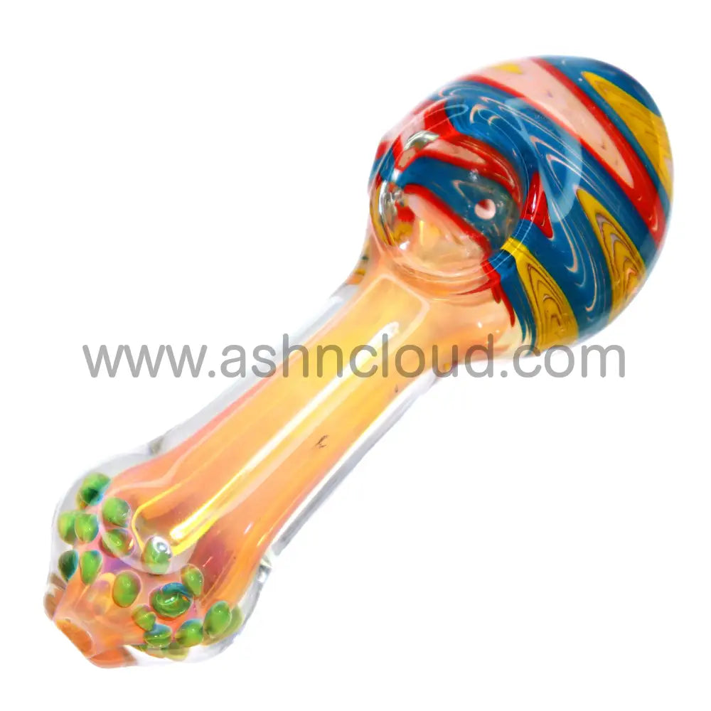 5 In - Wig Wag Head Twister Hand Pipe Glass Spoon