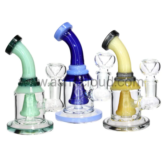 5” Mini Bent Neck Glass Bong – Compact & Durable Water Pipe for Smoke Shops