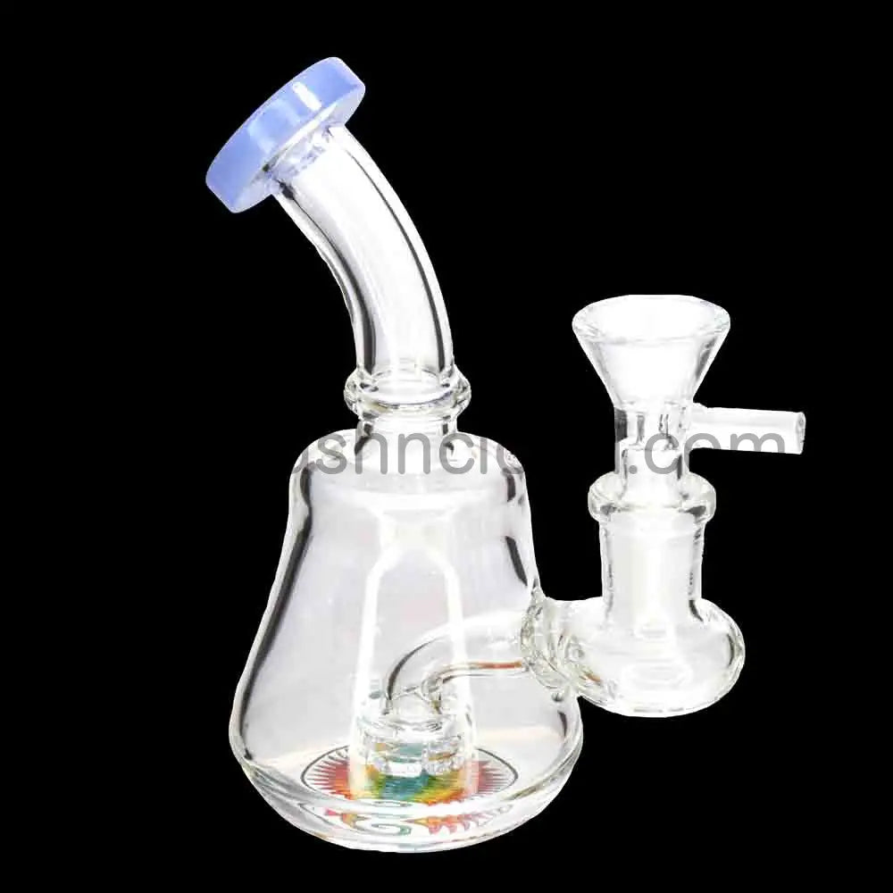 5’’ Mini Glass Bong with Color Mouthpiece & Perc – Wholesale Compact Water Pipe
