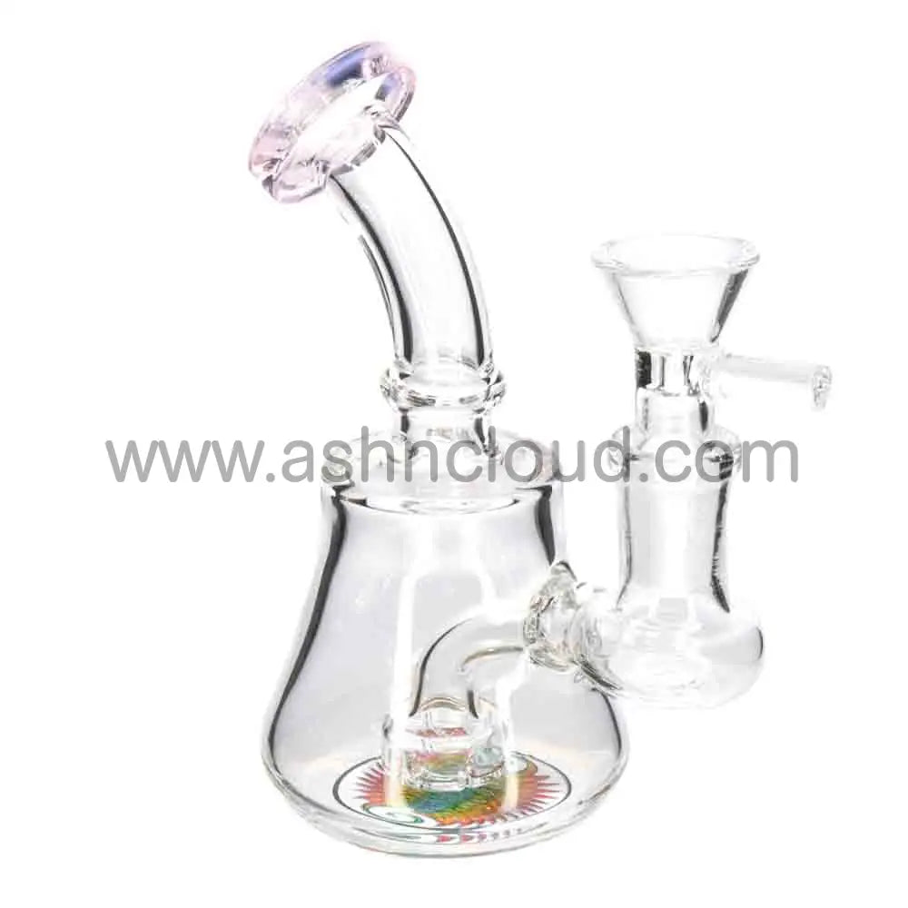 5’’ Mini Glass Bong with Color Mouthpiece & Perc – Wholesale Compact Water Pipe