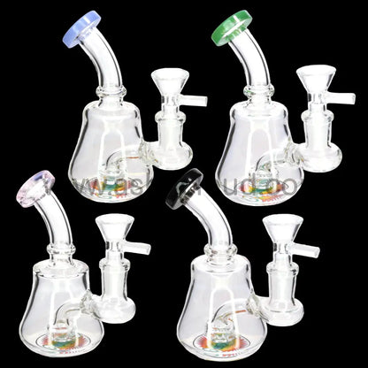 5’’ Mini Glass Bong with Color Mouthpiece & Perc – Wholesale Compact Water Pipe