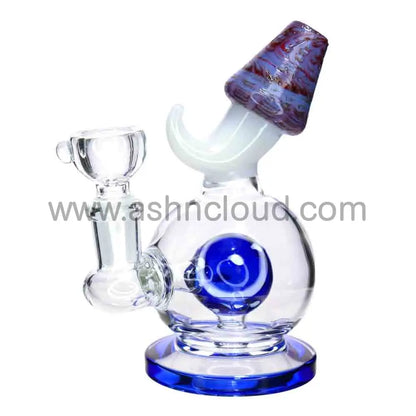 5” Mushroom Mouthpiece Mini Glass Bong – Unique Design for Smoke Shops (Assorted Colors)