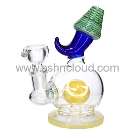 5” Mushroom Mouthpiece Mini Glass Bong – Unique Design for Smoke Shops (Assorted Colors)