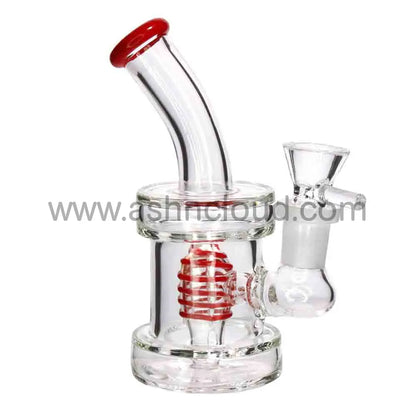 5’’ Spiral Perc Mini Rig | Heavy Glass Water Pipe
