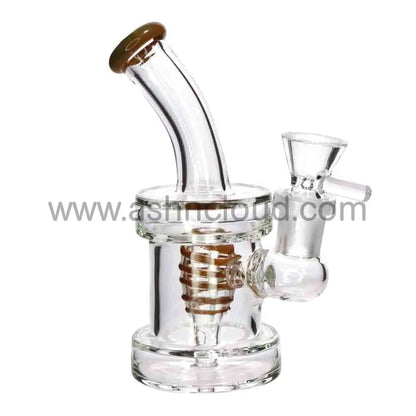 5’’ Spiral Perc Mini Rig | Heavy Glass Water Pipe