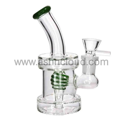 5’’ Spiral Perc Mini Rig | Heavy Glass Water Pipe