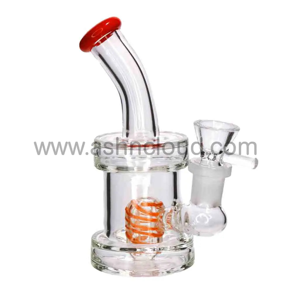 5’’ Spiral Perc Mini Rig | Heavy Glass Water Pipe