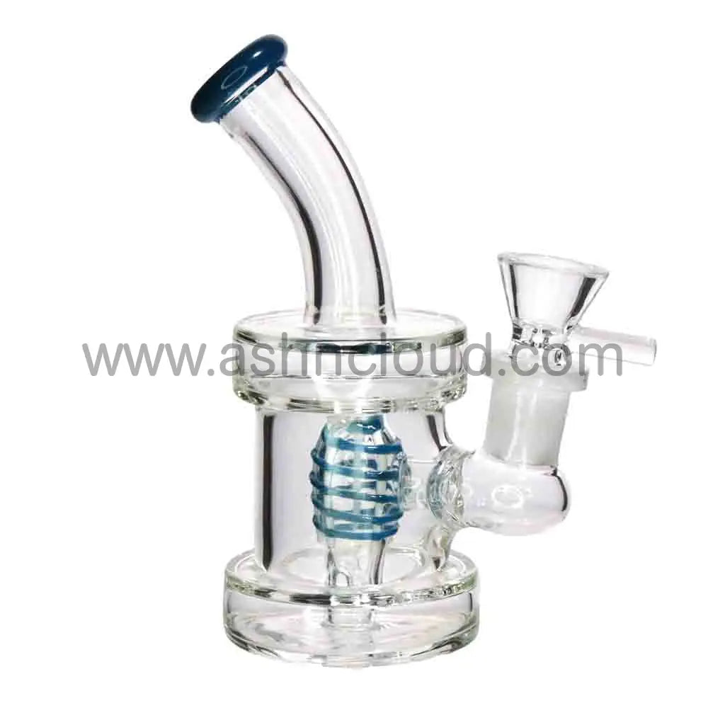 5’’ Spiral Perc Mini Rig | Heavy Glass Water Pipe