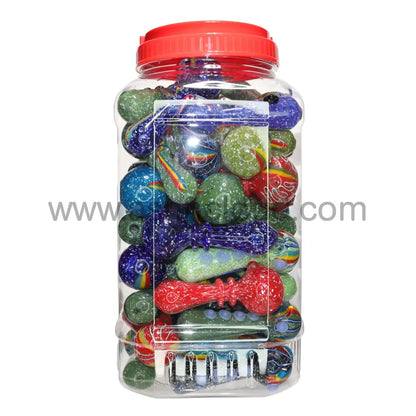 47 Pcs – Jar #15 Glass Hand Pipe Spoon $4.15 Each