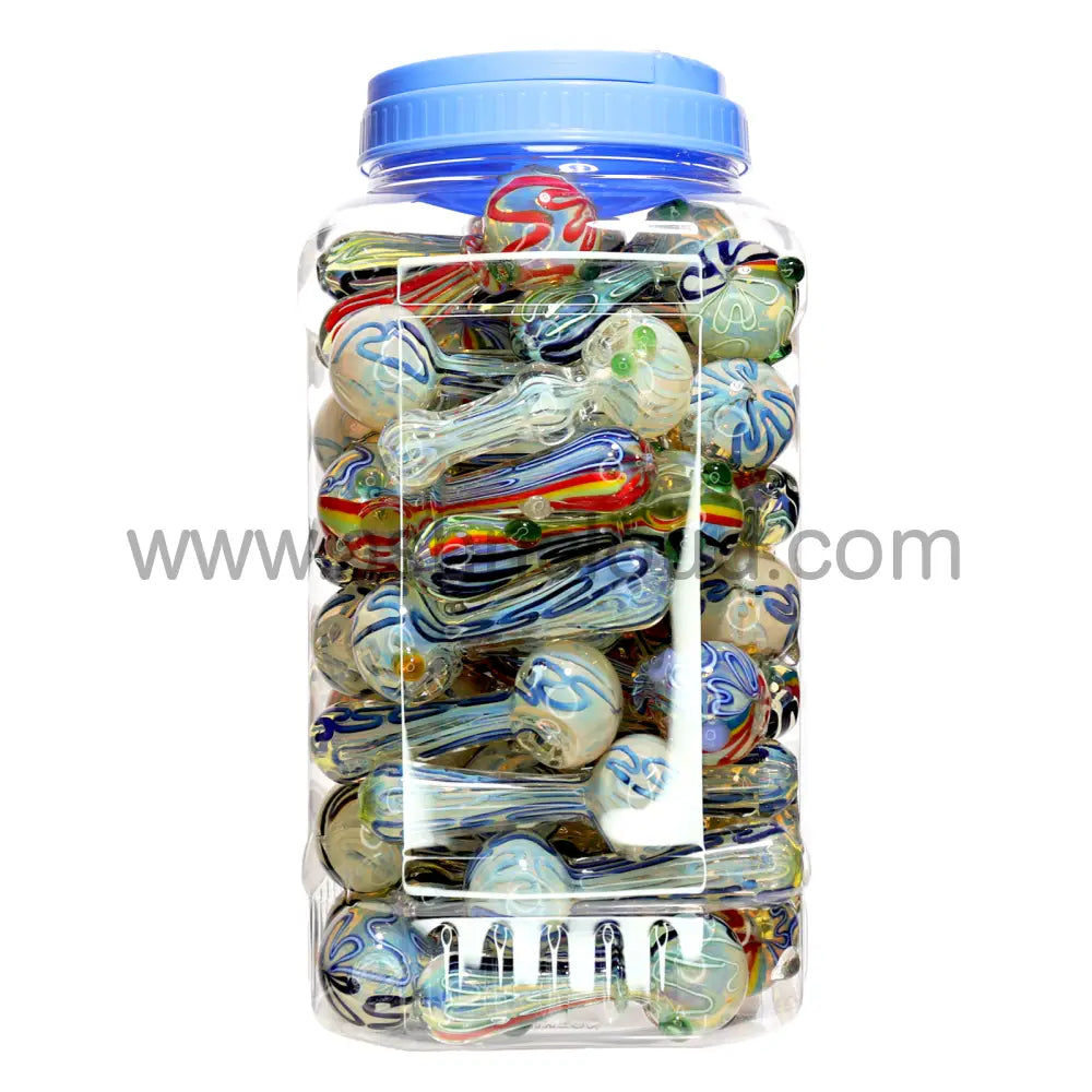 52 Pcs – Jar #14 Glass Hand Pipe Spoon $3.95 Each