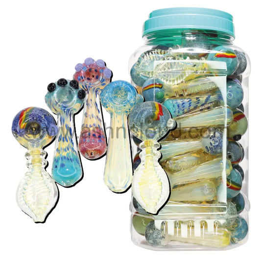 55 Pcs – Jar #12 Glass Hand Pipe Spoon $4.35 Each