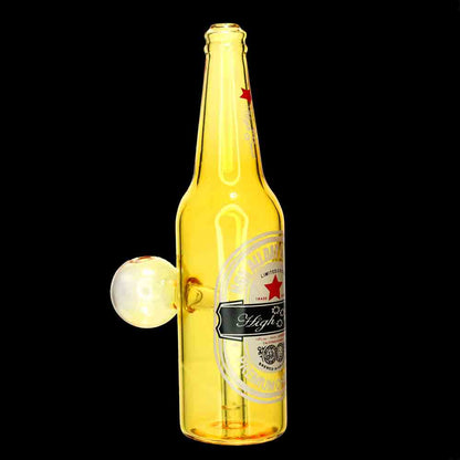 7 in - Beer Bottle Glass Oil Burner Water Pipe