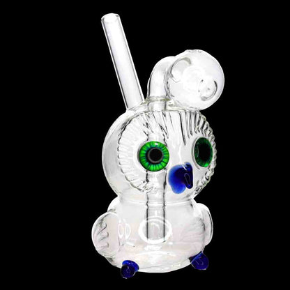 Wholesale 6" Clear Owl Oil Burner Water Pipe – USA Made Glass