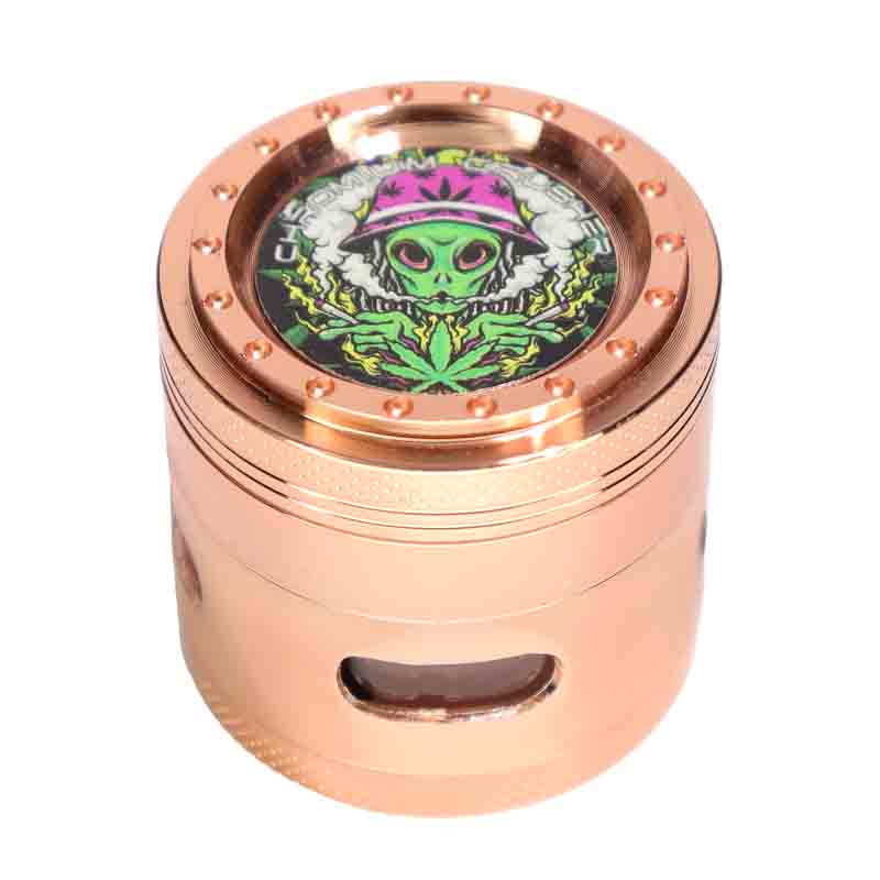 Chromium Crusher Alien 4-Piece Herb Grinder Display (6-Pack)