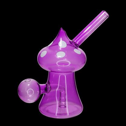 Mushroom-Shaped Glass Oil Burner Bubbler – Assorted Colors Wholesale