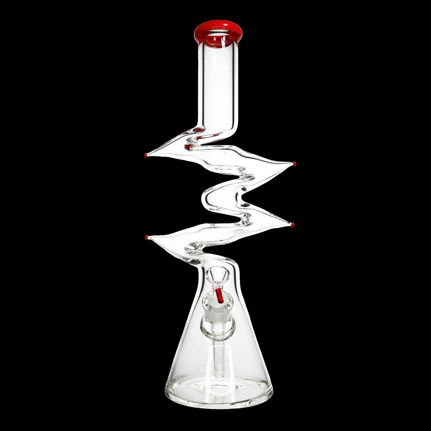 18-Inch 9mm Thick Zig Zag Beaker Bong – Assorted Colors