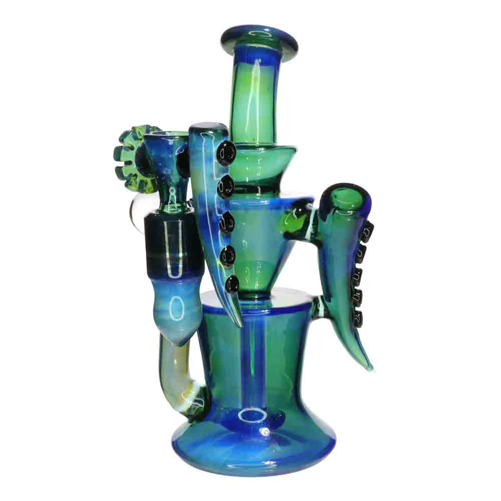 8" Fancy Galaxy Glass Water Pipe | Premium Artistic Design Wholesale Smoke Shop