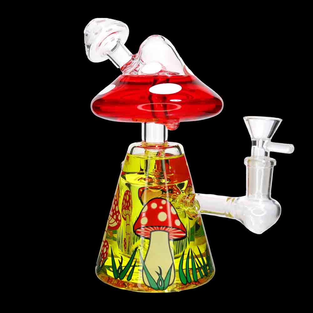 ❄️🍄 Frozen Forest Glycerin Mushroom Water Pipe – 10 Inch | Premium Novelty Cooling Bong